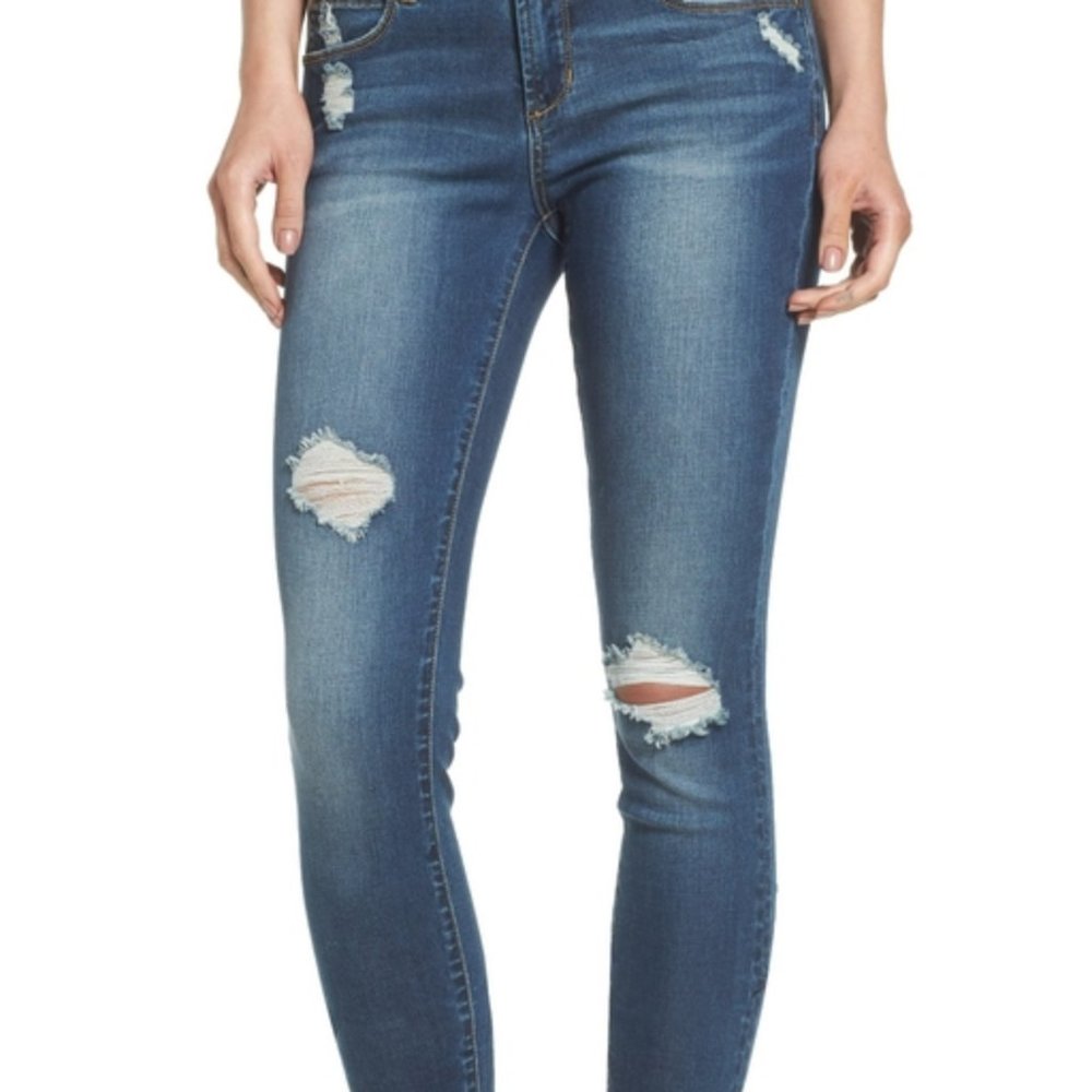 Articles of society blue denim stretchy je…